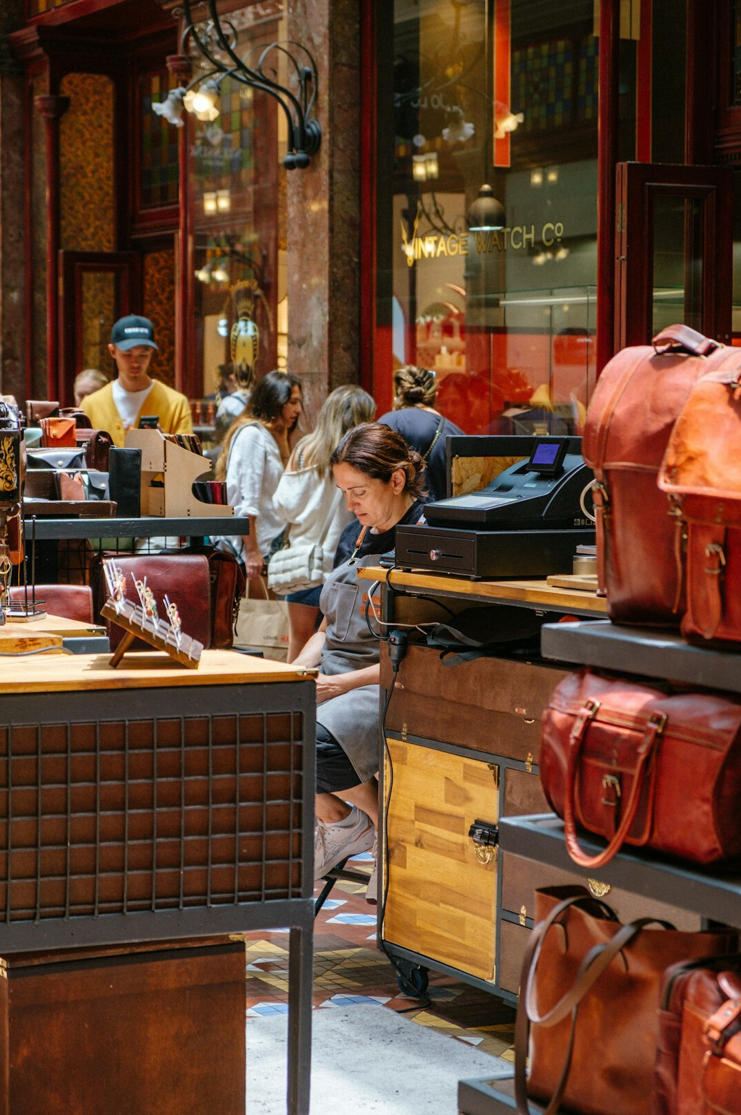 retail store interior with shoppers