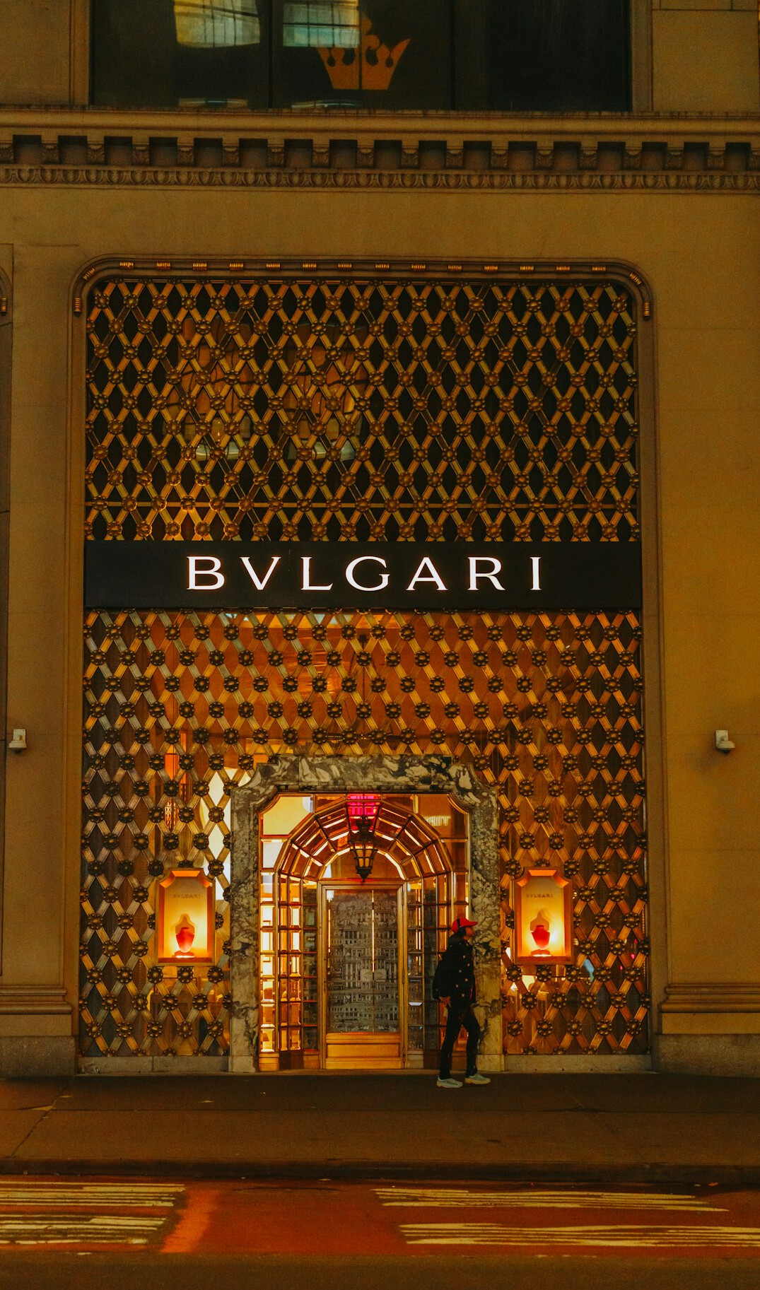 nighttime retail store